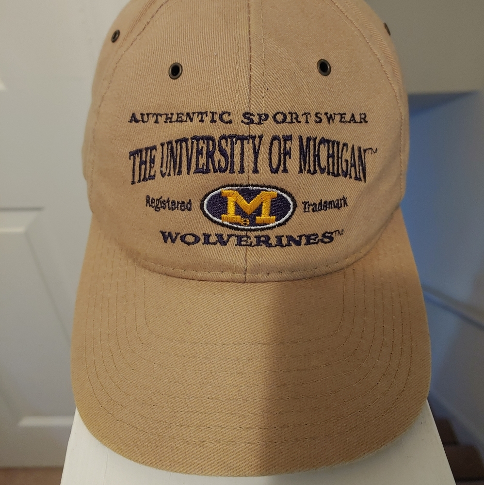 Michigan Wolverines Rare Tan Hat View 2